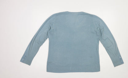 Womens UK Size 14 Marks and Spencer Blue Pullover Jumper