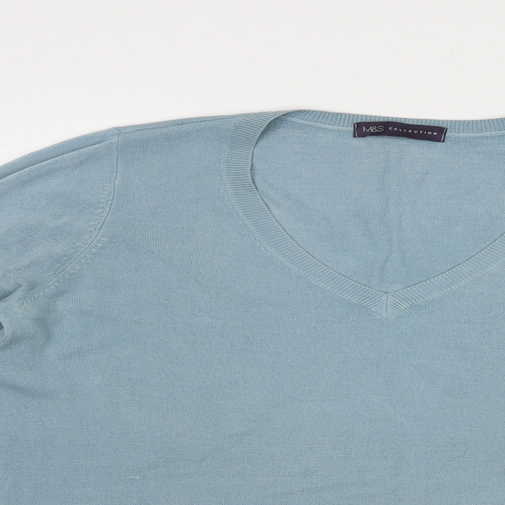 Womens UK Size 14 Marks and Spencer Blue Pullover Jumper