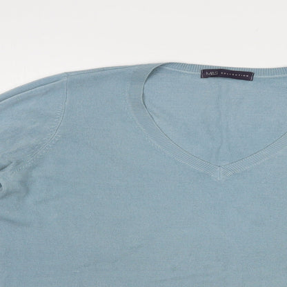 Womens UK Size 14 Marks and Spencer Blue Pullover Jumper