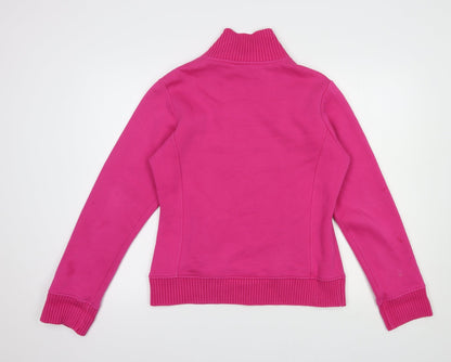 Rossignol Womens Pink  Cotton Full Zip Sweatshirt Size M  Zip