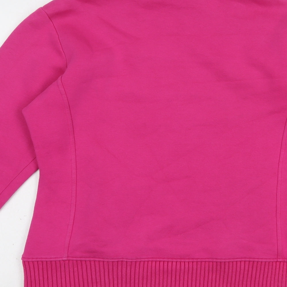 Rossignol Womens Pink  Cotton Full Zip Sweatshirt Size M  Zip