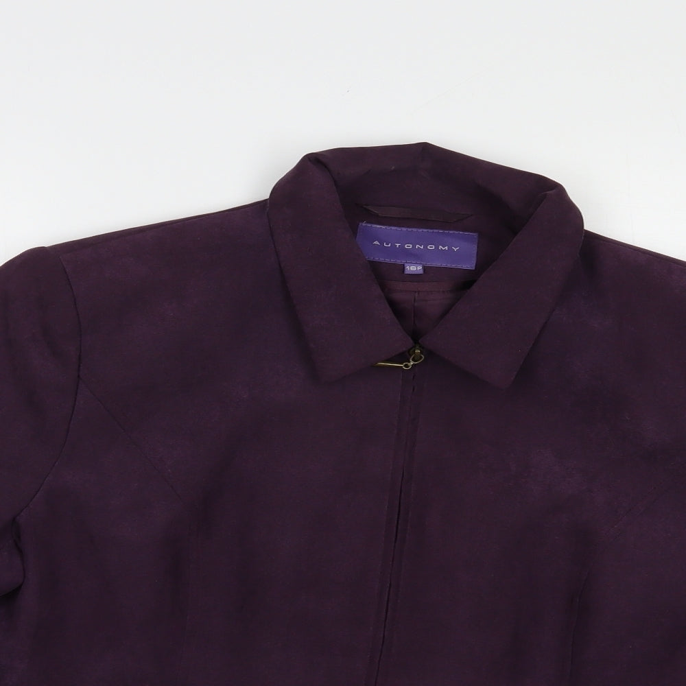 Autonomy Womens Purple   Jacket  Size 16  Zip