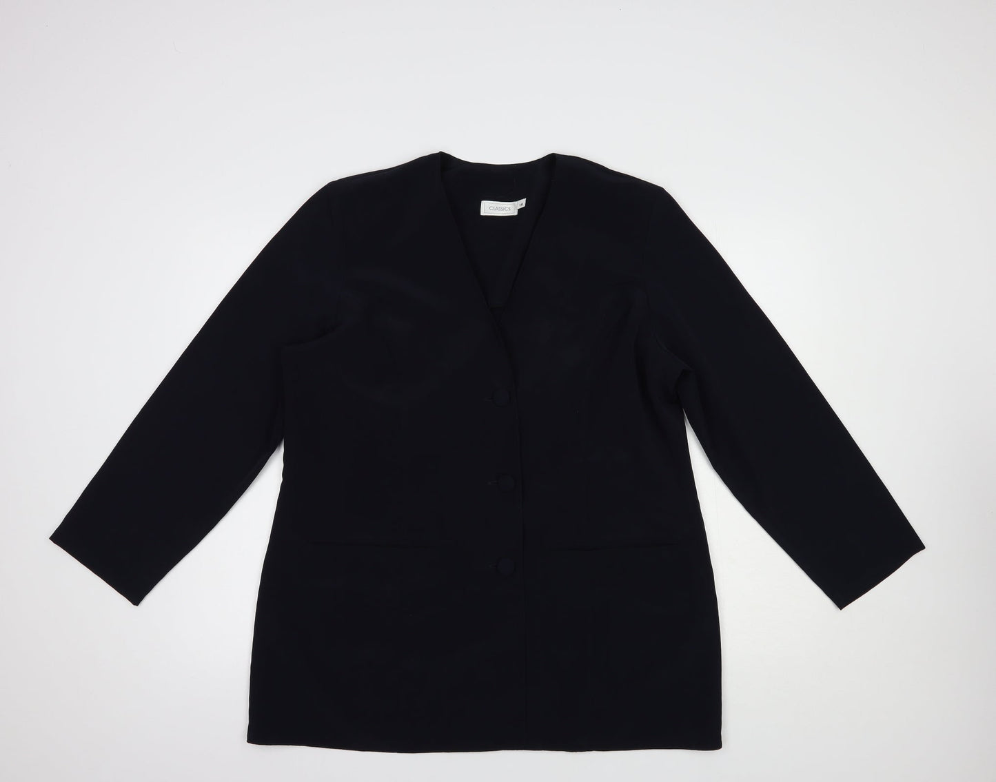 Classicxs Womens Blue   Jacket Blazer Size 18  Button