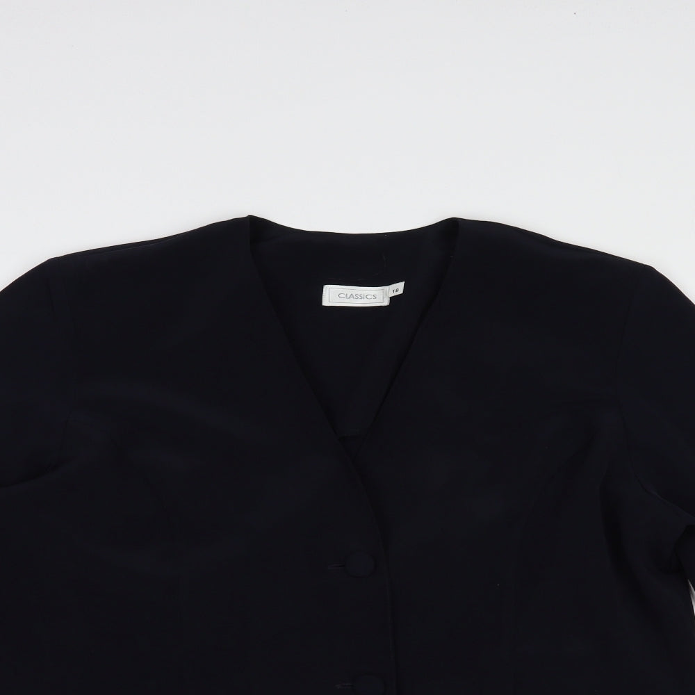 Classicxs Womens Blue   Jacket Blazer Size 18  Button