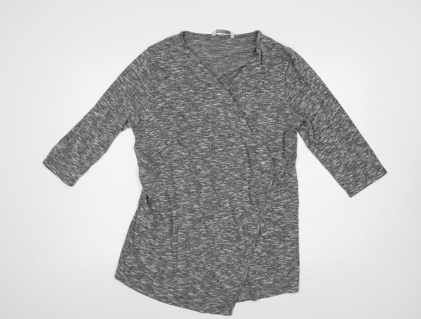 George Womens Grey V-Neck  Viscose Cardigan Jumper Size 16