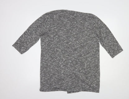 George Womens Grey V-Neck  Viscose Cardigan Jumper Size 16