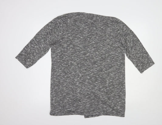 George Womens Grey V-Neck  Viscose Cardigan Jumper Size 16