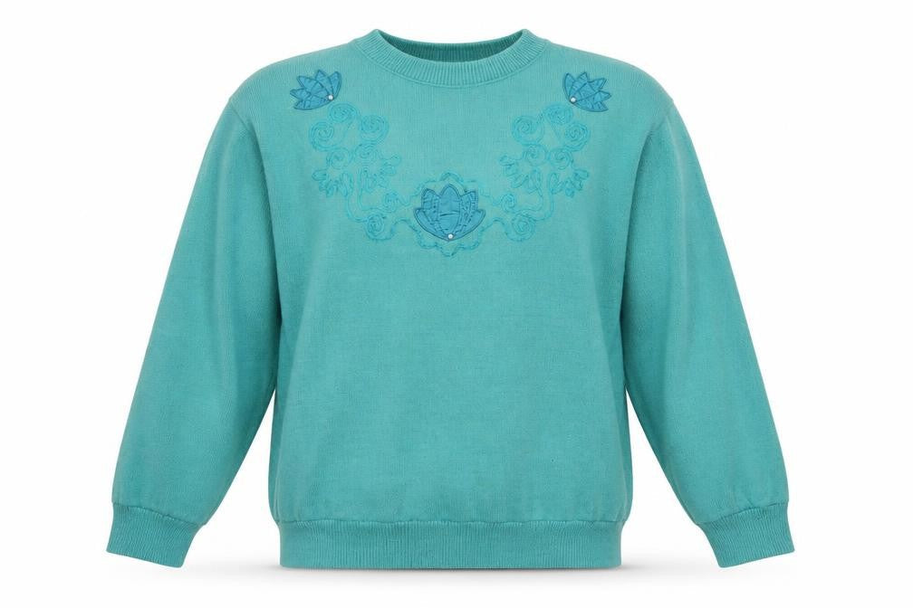 Womens UK Size 24 Afibel Green Pullover Jumper