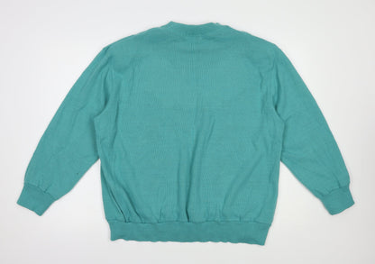 Womens UK Size 24 Afibel Green Pullover Jumper