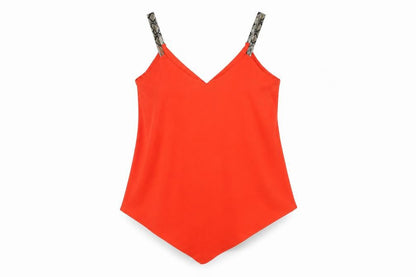 Womens UK Size 8 George Orange Basic Tank