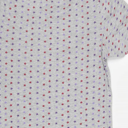 Bonmarché Womens Grey Geometric Cotton Top Dress Size 16   - Star Print