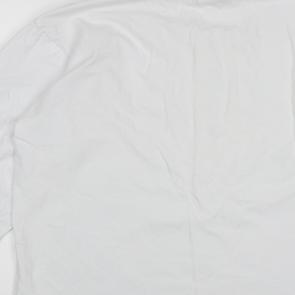 HeyBig Mens White  Cotton  Polo Size XL Round Neck