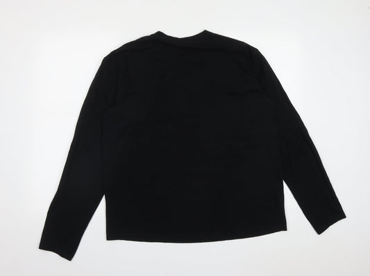 HeyBig Mens Black  Cotton  Polo Size 2XL Round Neck