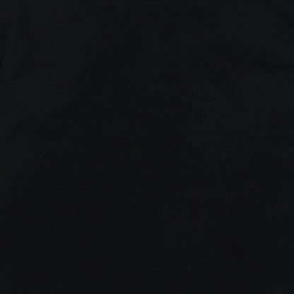 HeyBig Mens Black  Cotton  Polo Size 2XL Round Neck