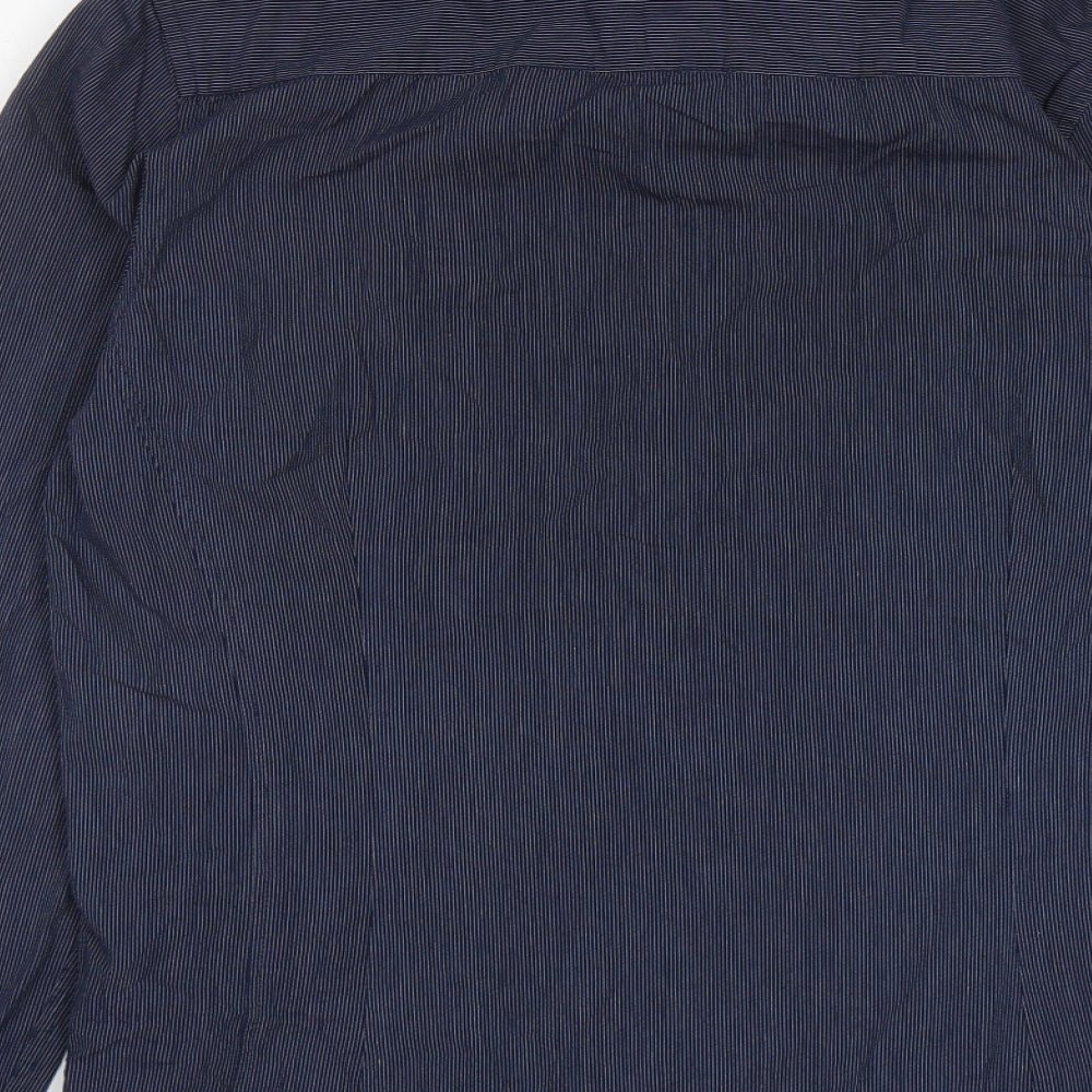 Mens UK Size M New Look Blue  Button-Up Long Sleeve Casual Shirt