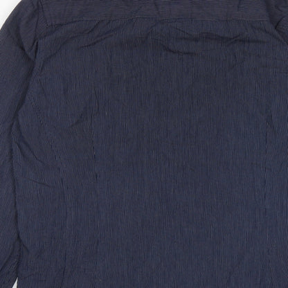 Mens UK Size M New Look Blue  Button-Up Long Sleeve Casual Shirt