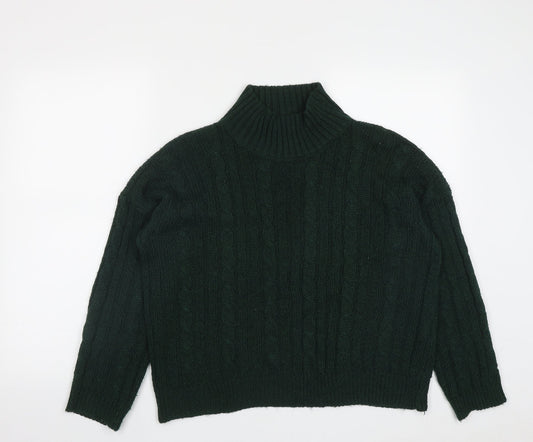 Womens UK Size M Peacocks Green Pullover Jumper
