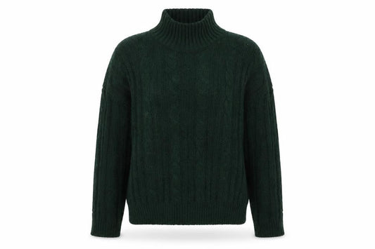Womens UK Size M Peacocks Green Pullover Jumper