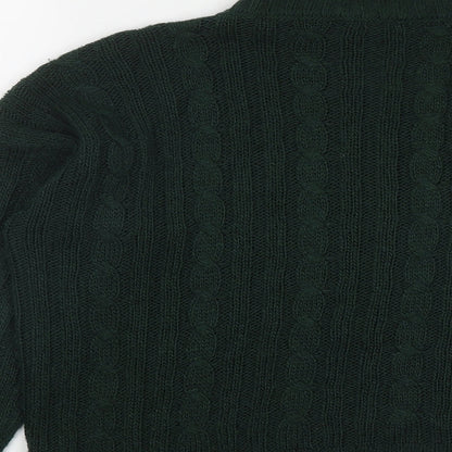 Womens UK Size M Peacocks Green Pullover Jumper