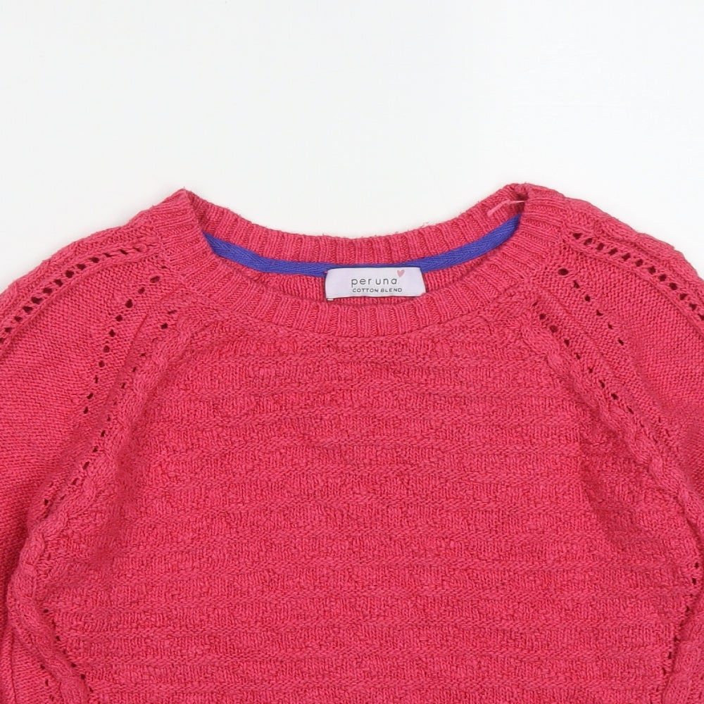 Womens UK Size 8 Marks and Spencer Pink Pullover Jumper