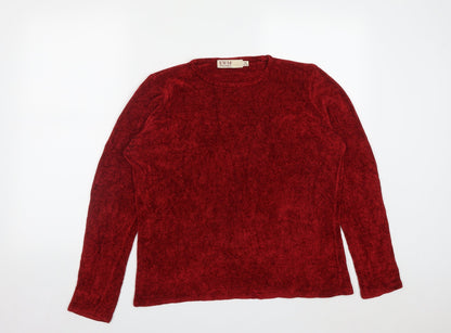 Womens UK Size M EWM Red Pullover Jumper