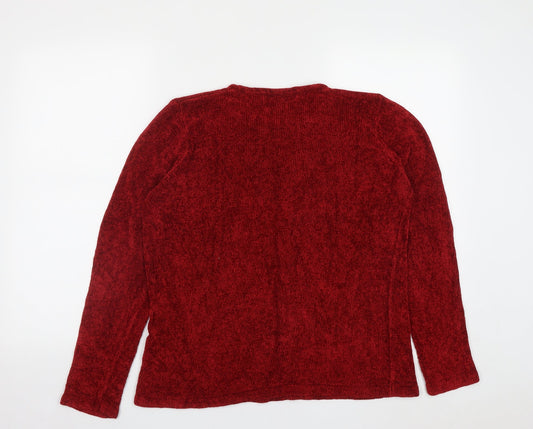 Womens UK Size M EWM Red Pullover Jumper