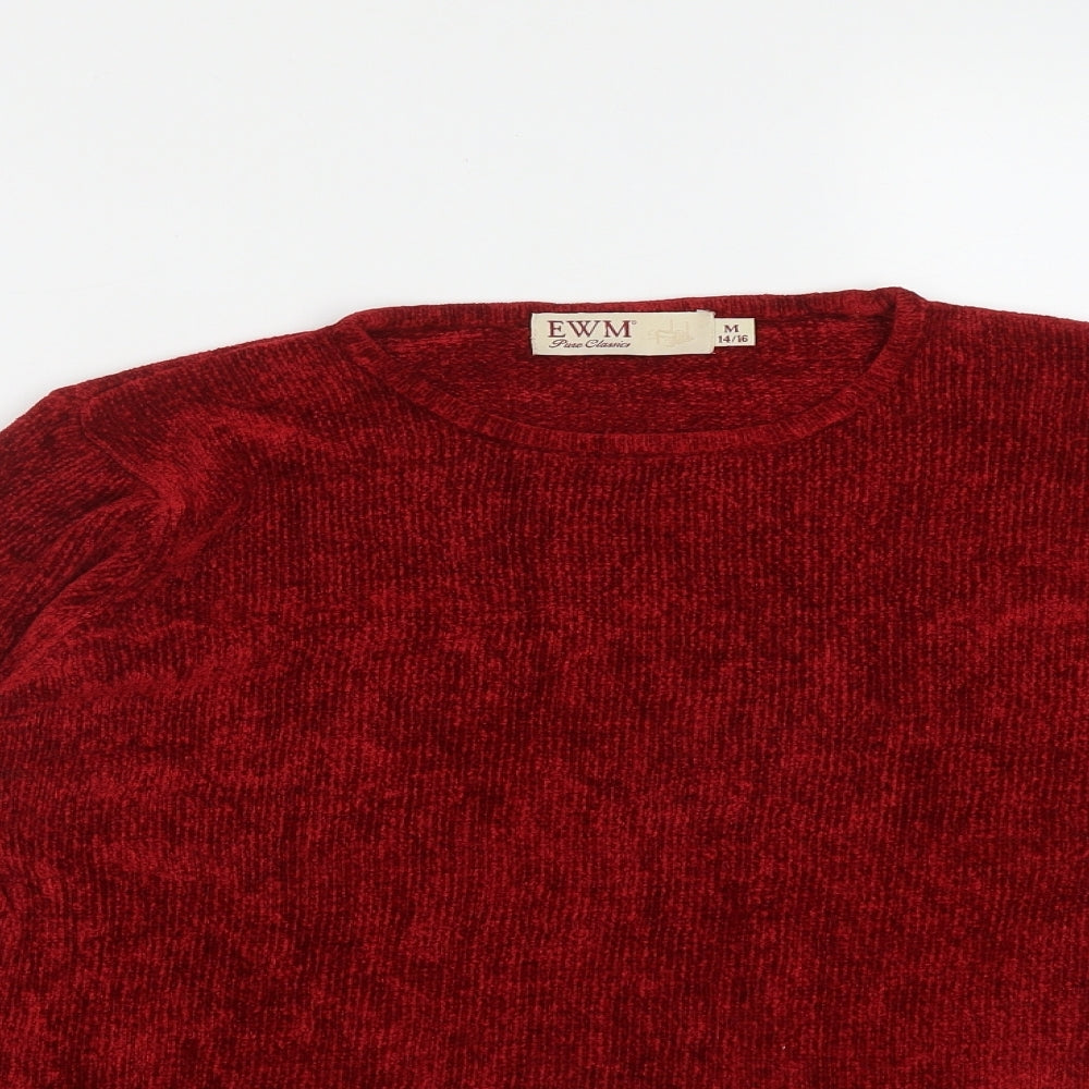Womens UK Size M EWM Red Pullover Jumper