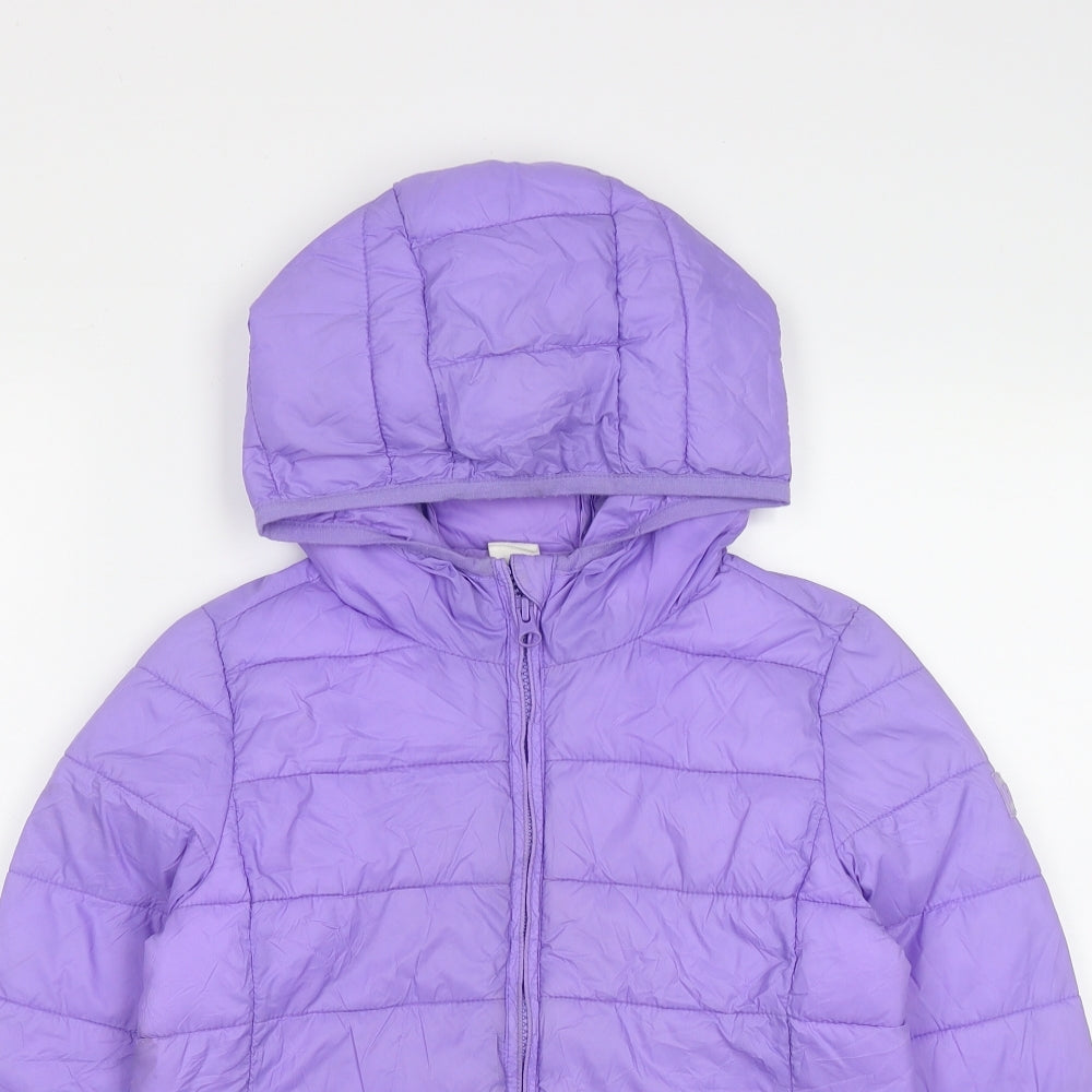 Gap Girls Purple   Quilted Coat Size S  Zip