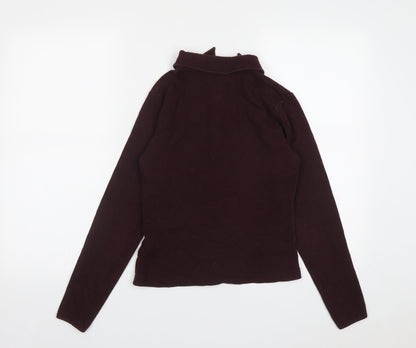 Mixin Womens Red  Cotton Basic Button-Up Size M Collared