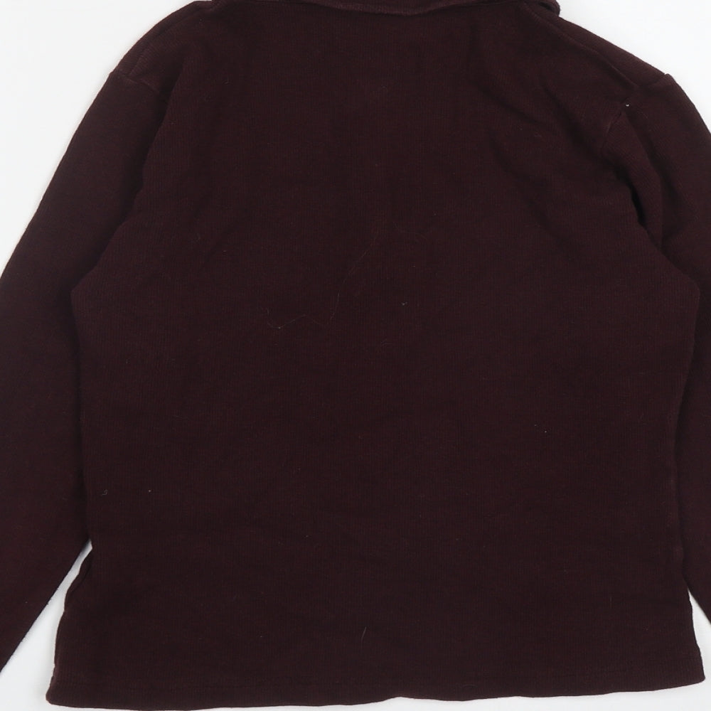 Mixin Womens Red  Cotton Basic Button-Up Size M Collared