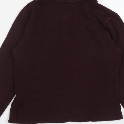 Mixin Womens Red  Cotton Basic Button-Up Size M Collared