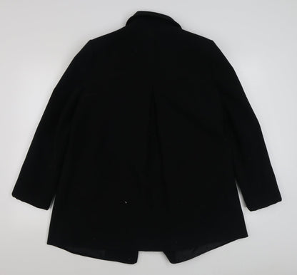 F&F Womens Black   Overcoat Coat Size 14  Button