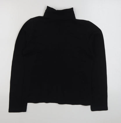 EWM Womens Black  Cotton Pullover Sweatshirt Size S  Pullover