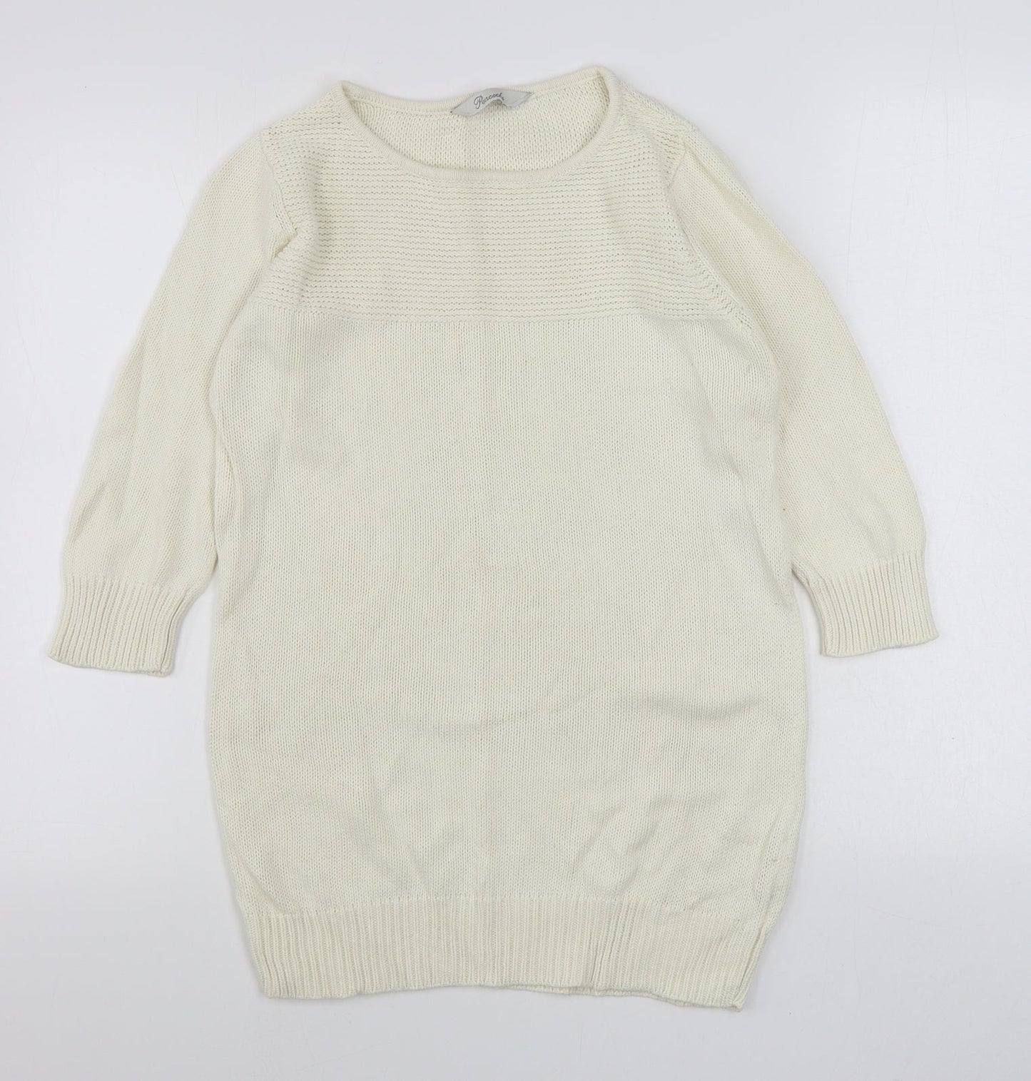 Womens UK Size S Peacocks Ivory Pullover Jumper