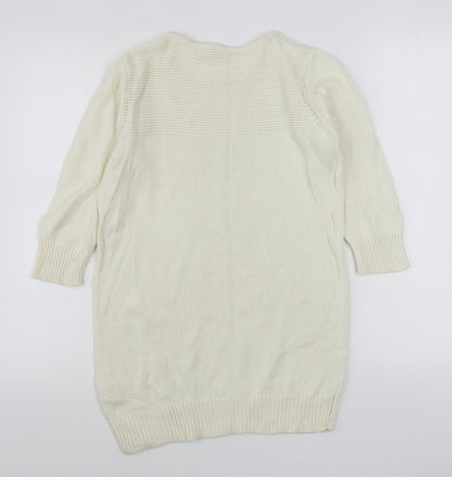 Womens UK Size S Peacocks Ivory Pullover Jumper