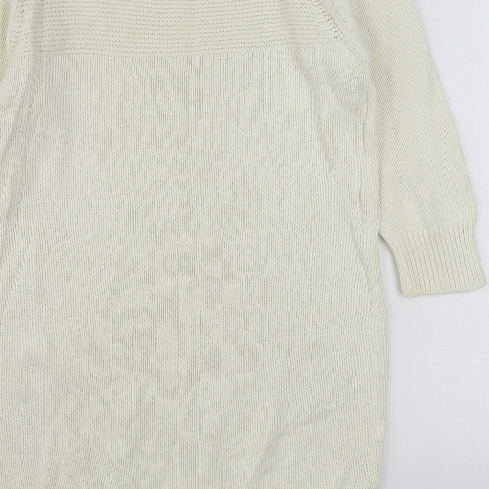 Womens UK Size S Peacocks Ivory Pullover Jumper