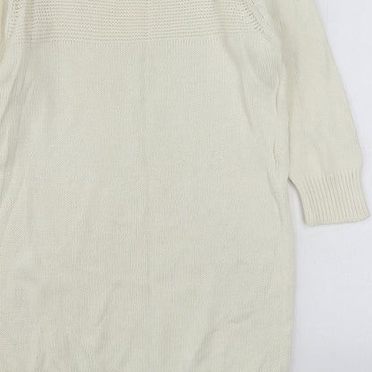 Womens UK Size S Peacocks Ivory Pullover Jumper