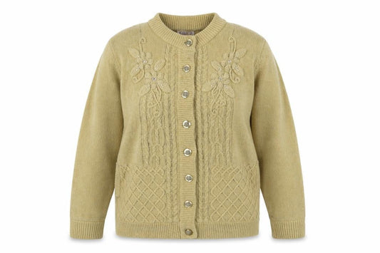 Womens UK Size M Reflect Beige Cardigan Jumper