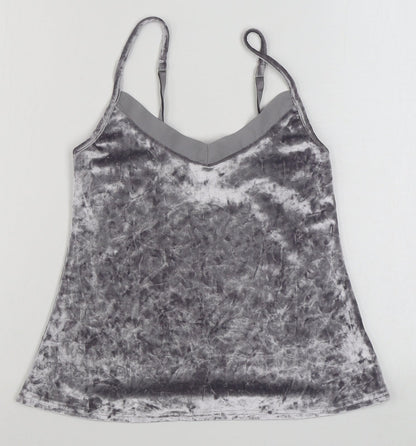 Womens UK Size S Secret Possesions Grey Camisole T-Shirt