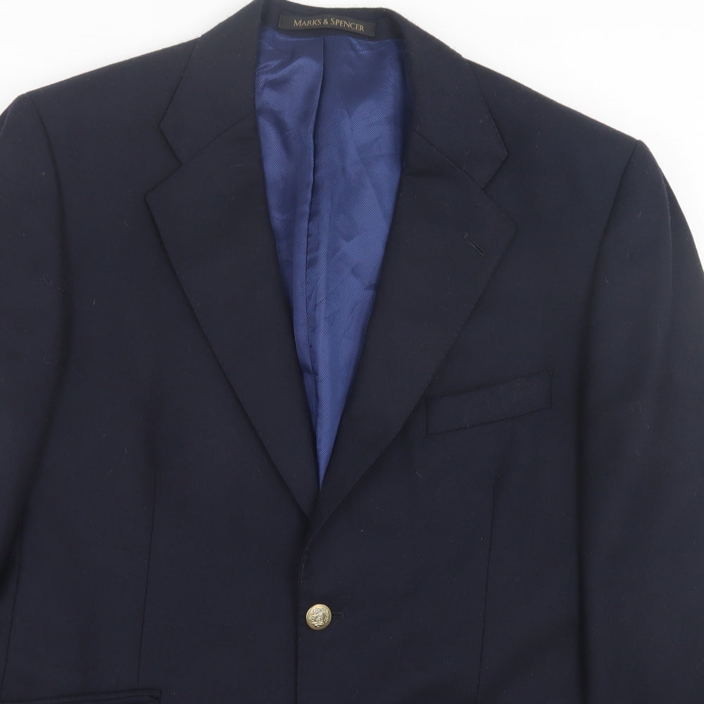 Mens UK Size 42 Marks and Spencer Regular Blue Suit Jacket