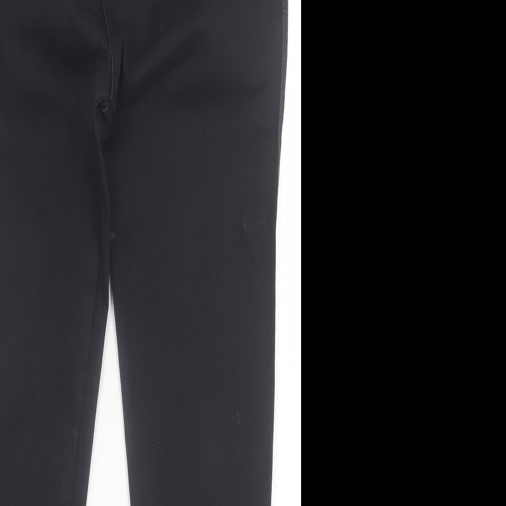 Boohoo Womens Black  Cotton Skinny Jeans Size 12 L27 in Regular Button