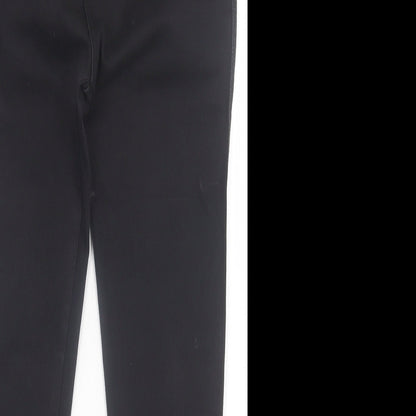 Boohoo Womens Black  Cotton Skinny Jeans Size 12 L27 in Regular Button