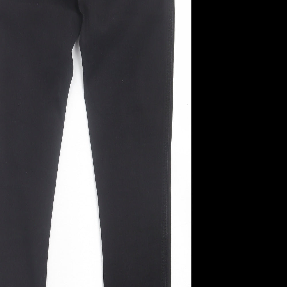 Boohoo Womens Black  Cotton Skinny Jeans Size 12 L27 in Regular Button