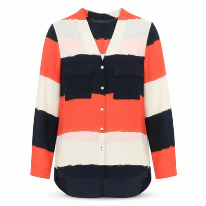 Womens UK Size S Zara Orange Basic Button-Up