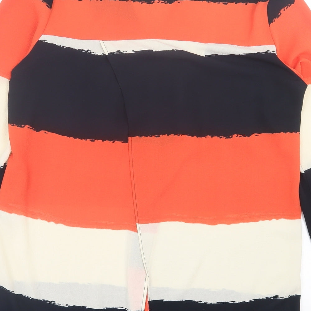 Womens UK Size S Zara Orange Basic Button-Up