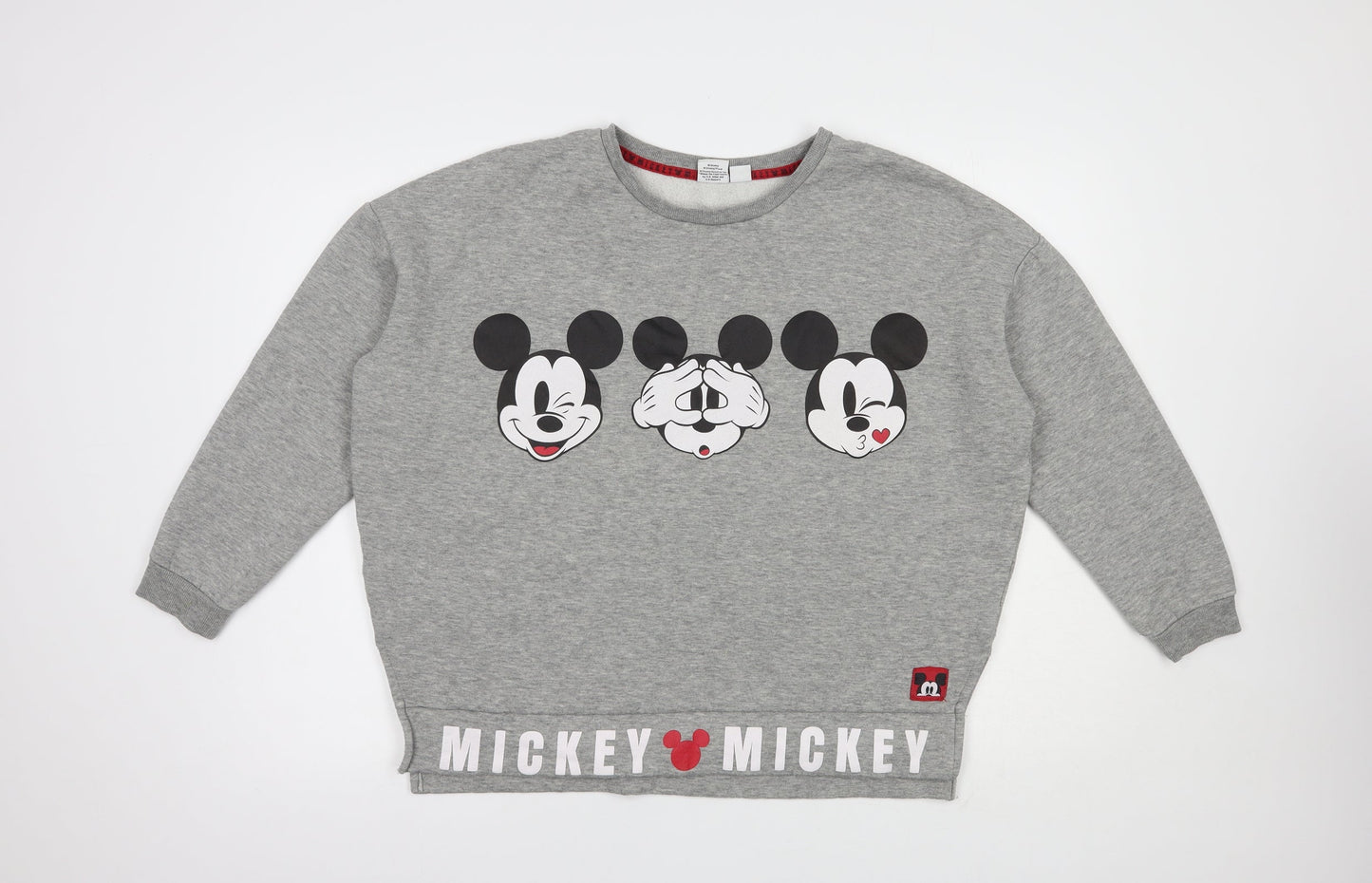 Primark Womens Grey  Polyester Pullover Sweatshirt Size 12  Pullover - Mickey Mouse