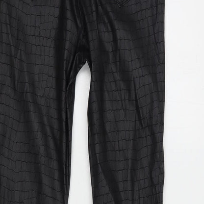 Womens UK Size 10 Denim Co. Regular Fit  Black Trousers
