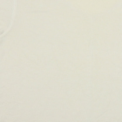 Etam Womens Beige V-Neck  Polyester Pullover Jumper Size 12