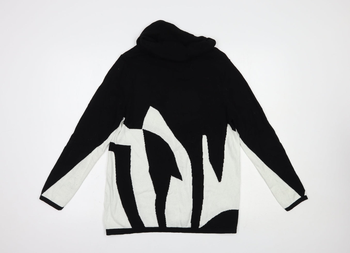 Womens UK Size M Marble Black Pullover Jumper