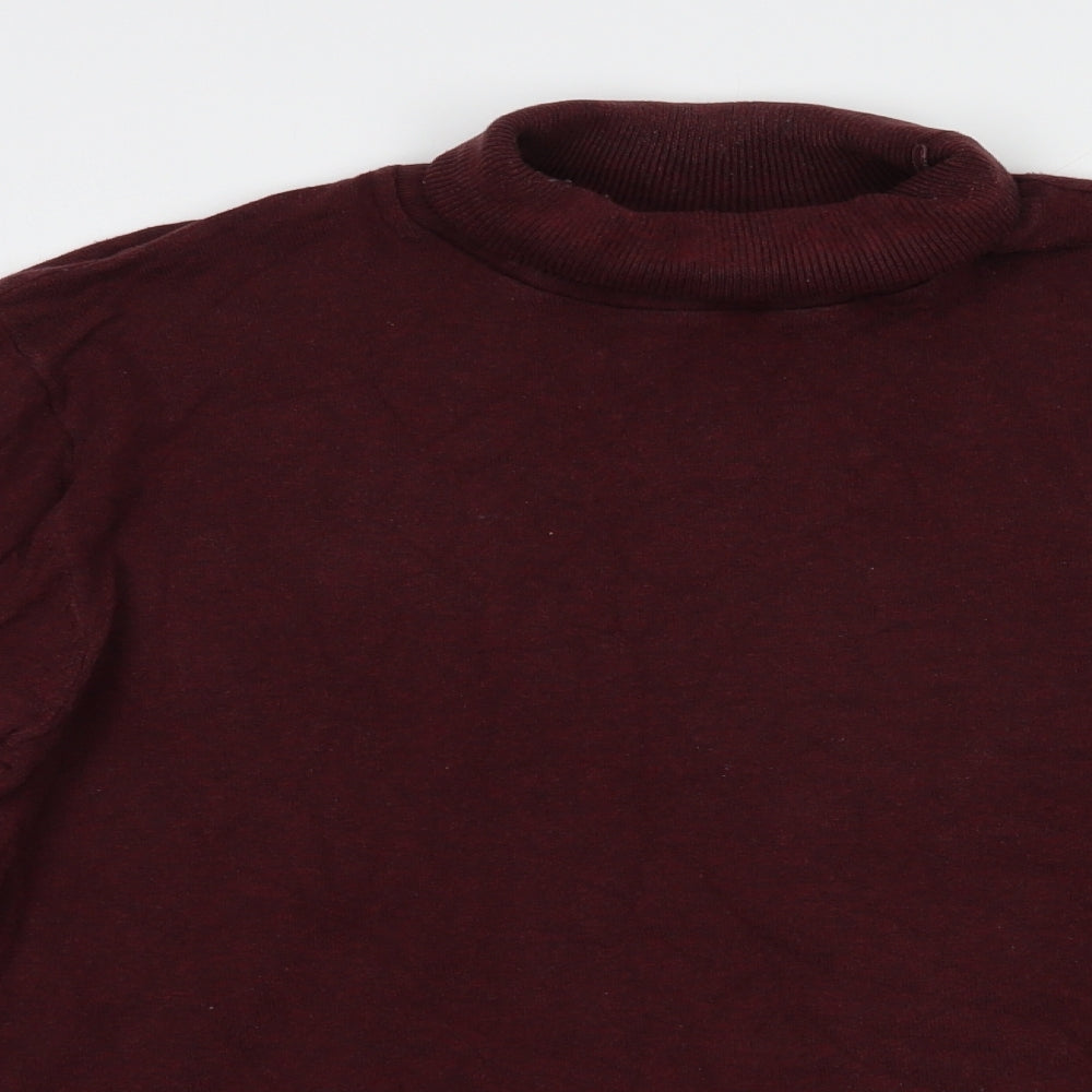 NEXT Mens Purple Roll Neck  Cotton Pullover Jumper Size L